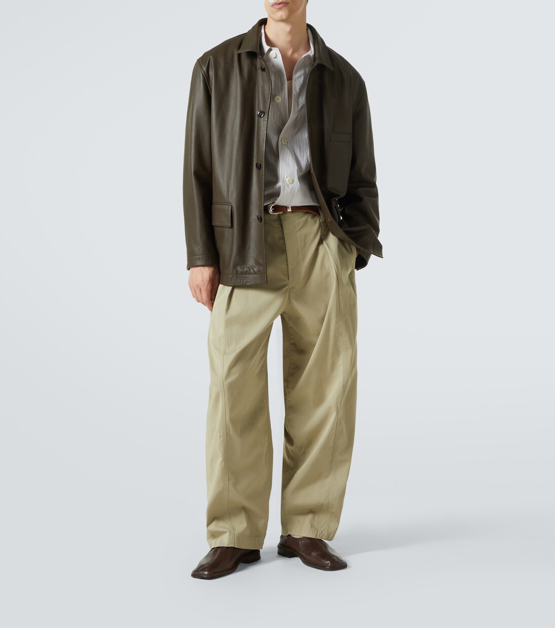 Hose Maxi Pleated aus Baumwoll-Twill | Lemaire