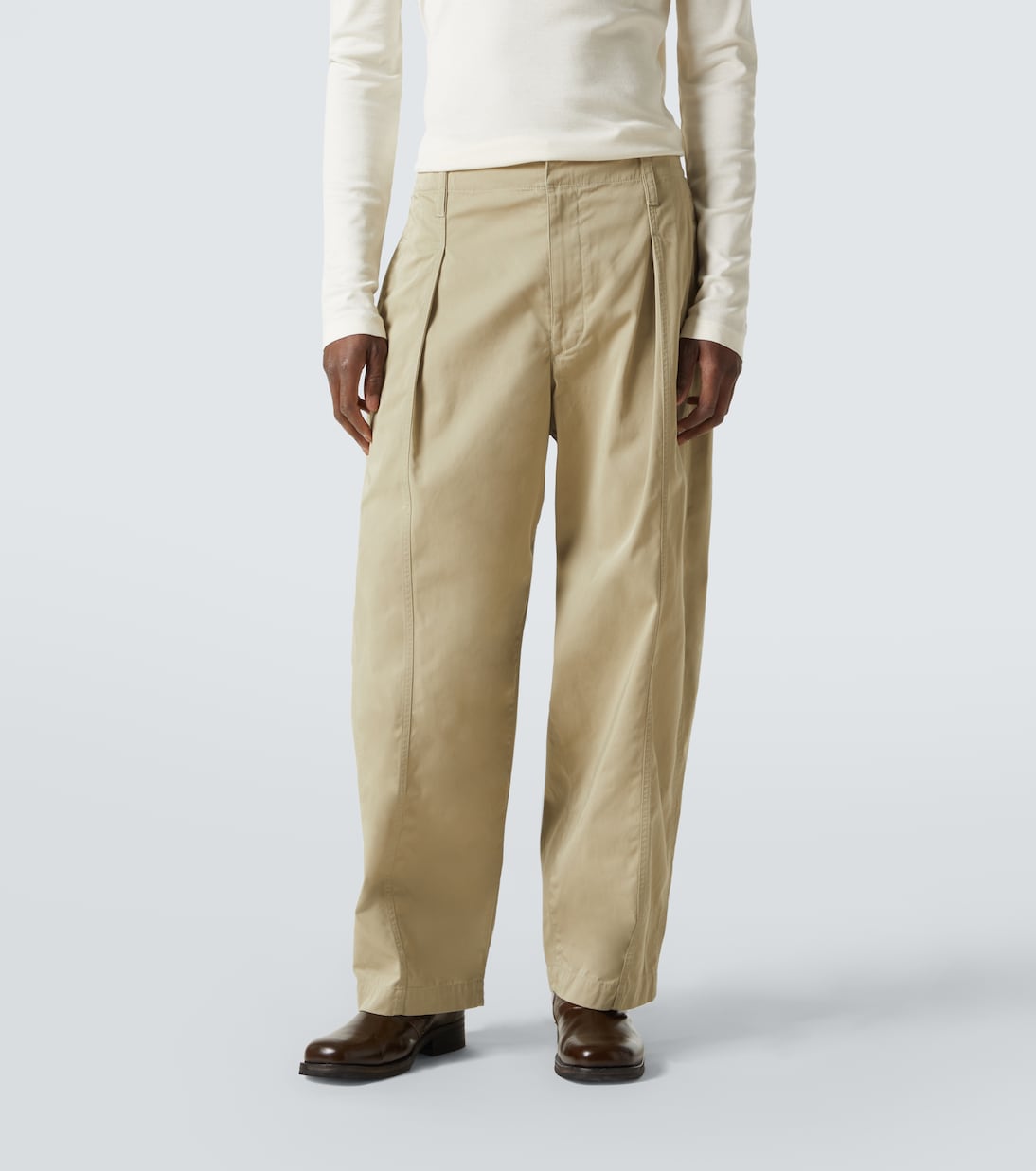 Hose Maxi Pleated aus Baumwoll-Twill | Lemaire