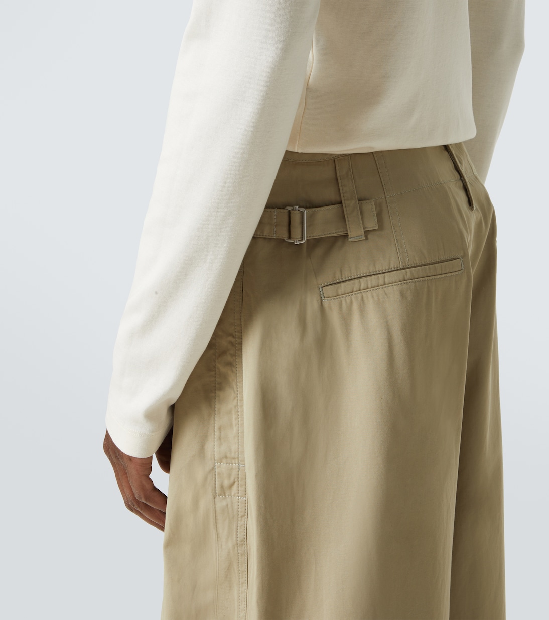 Hose Maxi Pleated aus Baumwoll-Twill | Lemaire