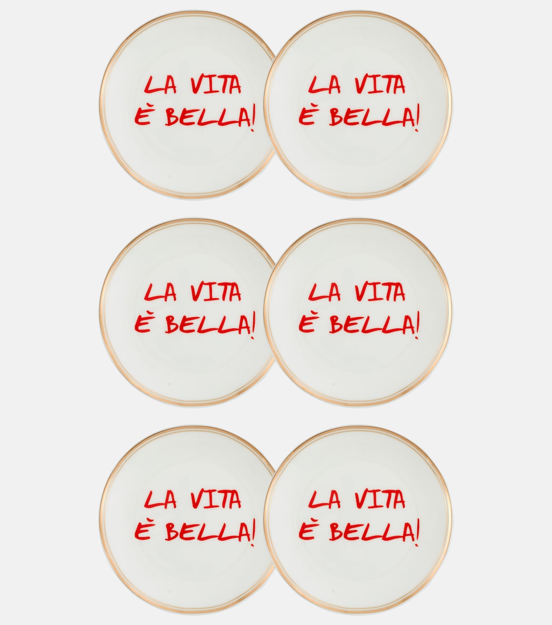 La Vita È Bella set of 6 plates | Bitossi