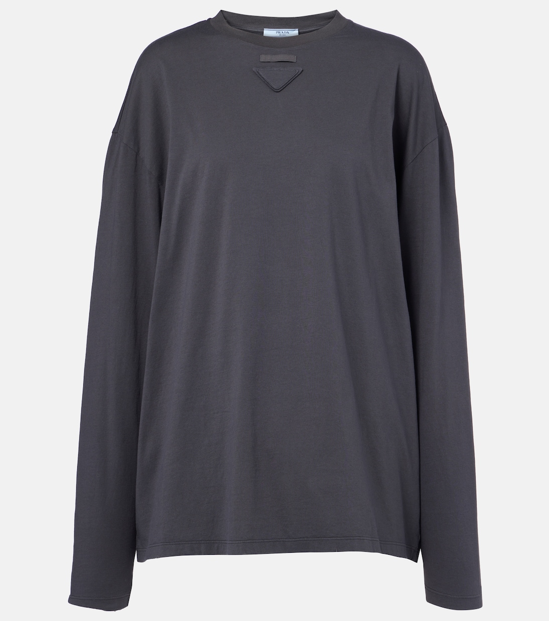 Camiseta oversized de algodón con logo | Prada