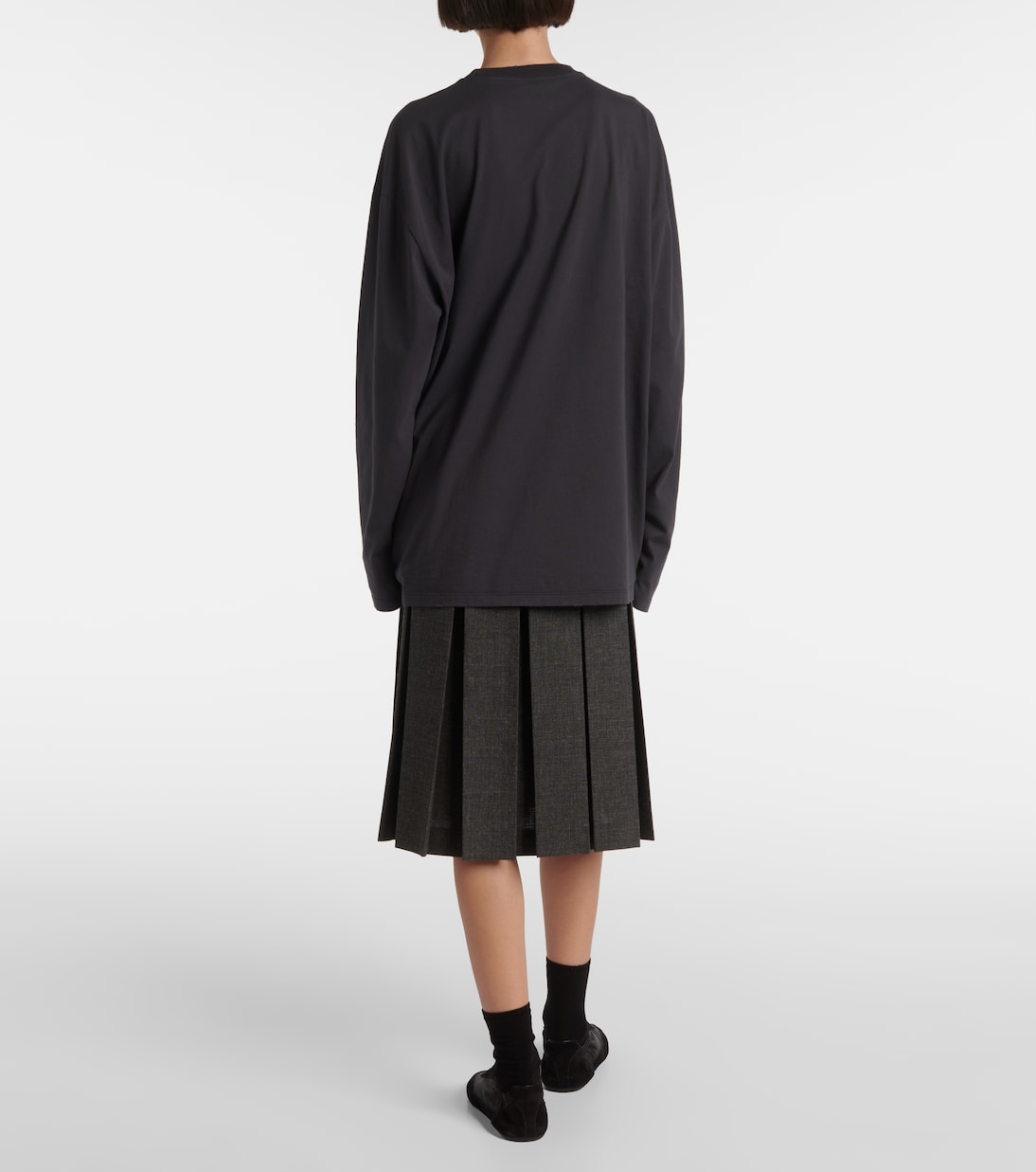 Camiseta oversized de algodón con logo | Prada