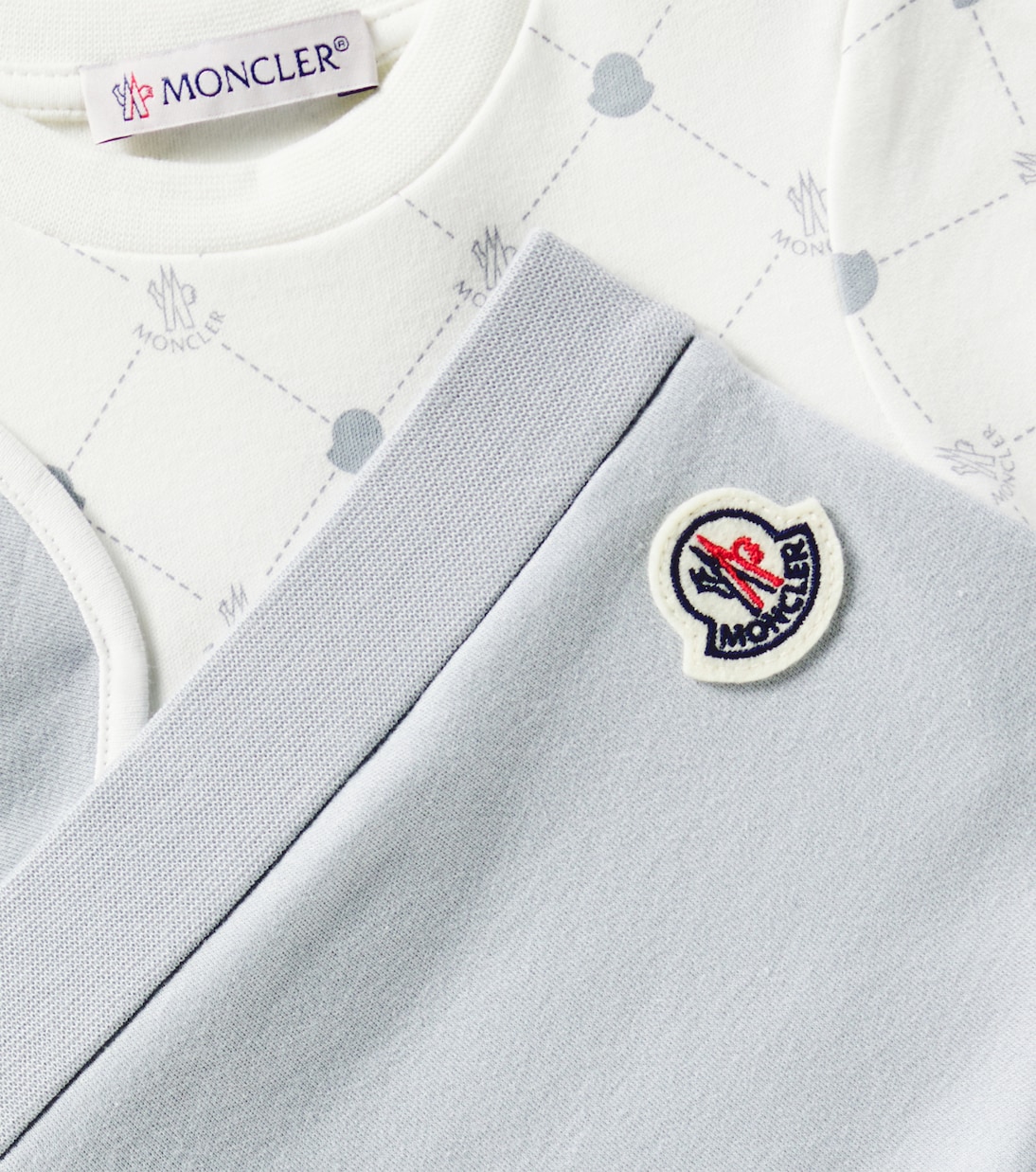 Bébé - Set de grenouillère, culotte bloomer et bavoir en coton mélangé | Moncler Enfant