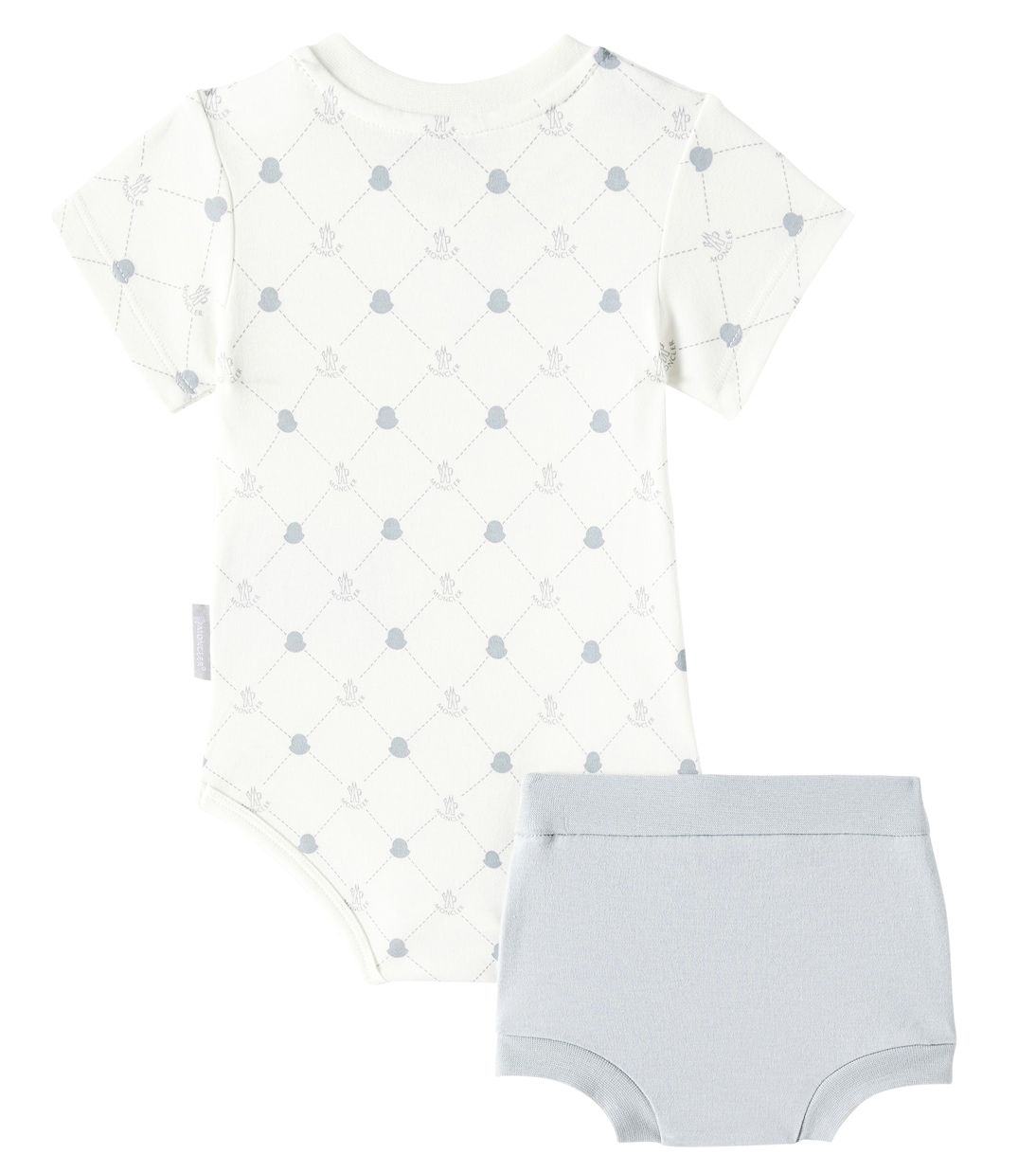 Bébé - Set de grenouillère, culotte bloomer et bavoir en coton mélangé | Moncler Enfant