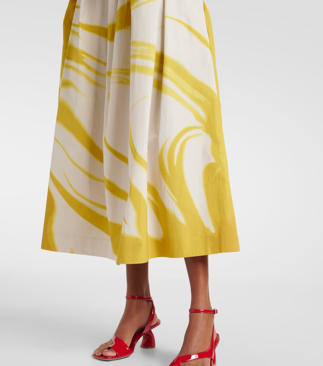 Falda midi de algodón estampada | Dries Van Noten