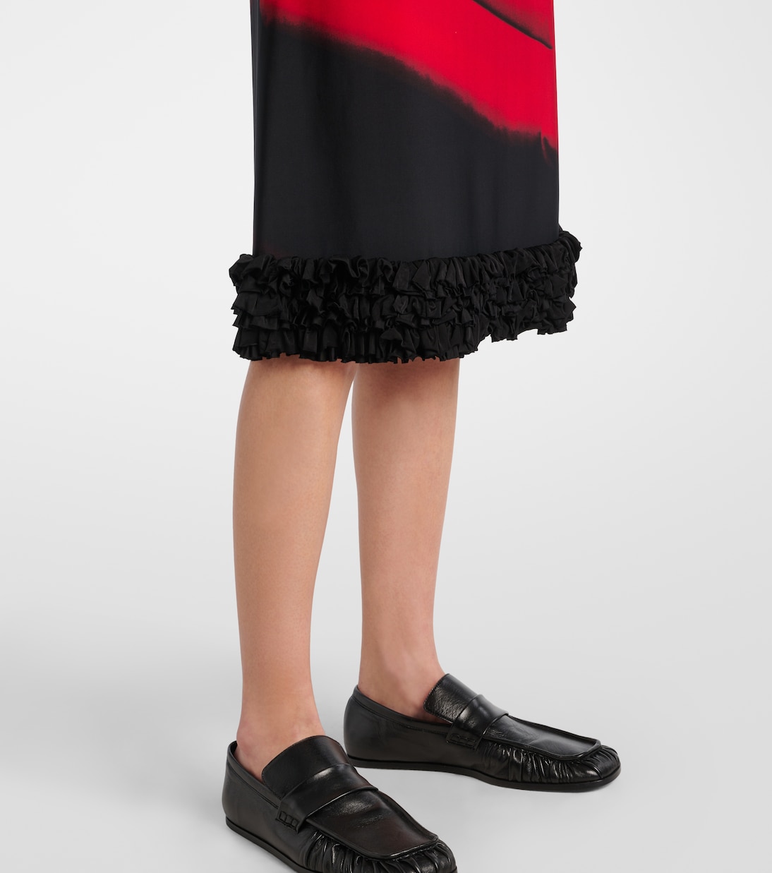 Falda midi con volantes estampada | Jil Sander