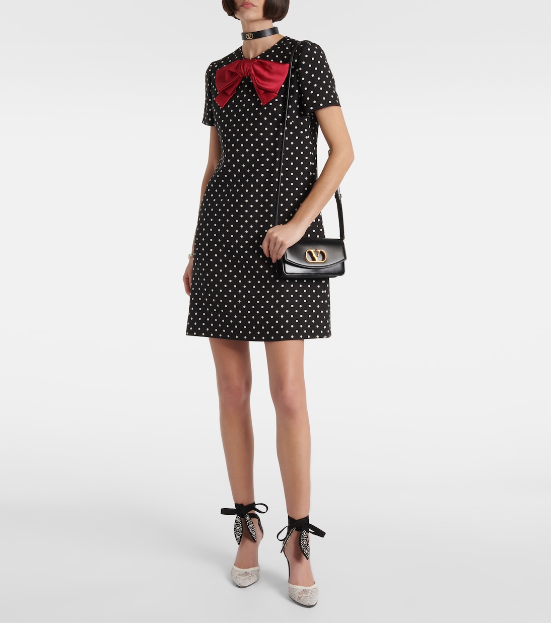 Escarpins Foliefoliage 85 en daim et dentelle | Valentino Garavani