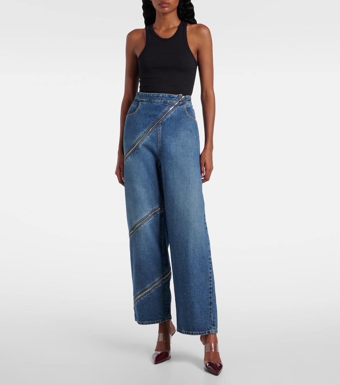 Mules Le Cœur 90 mit Lackleder | Alaïa