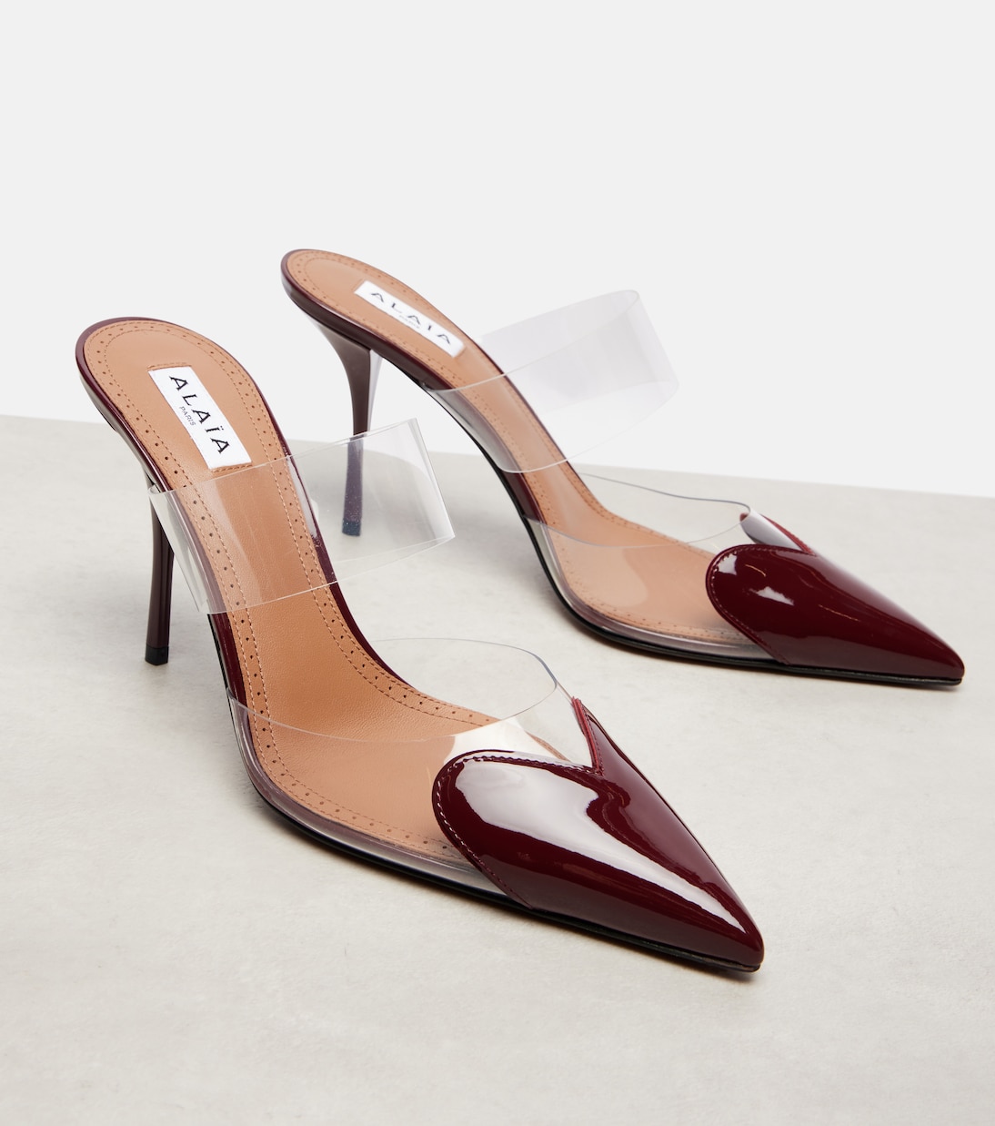 Mules Le Cœur 90 mit Lackleder | Alaïa
