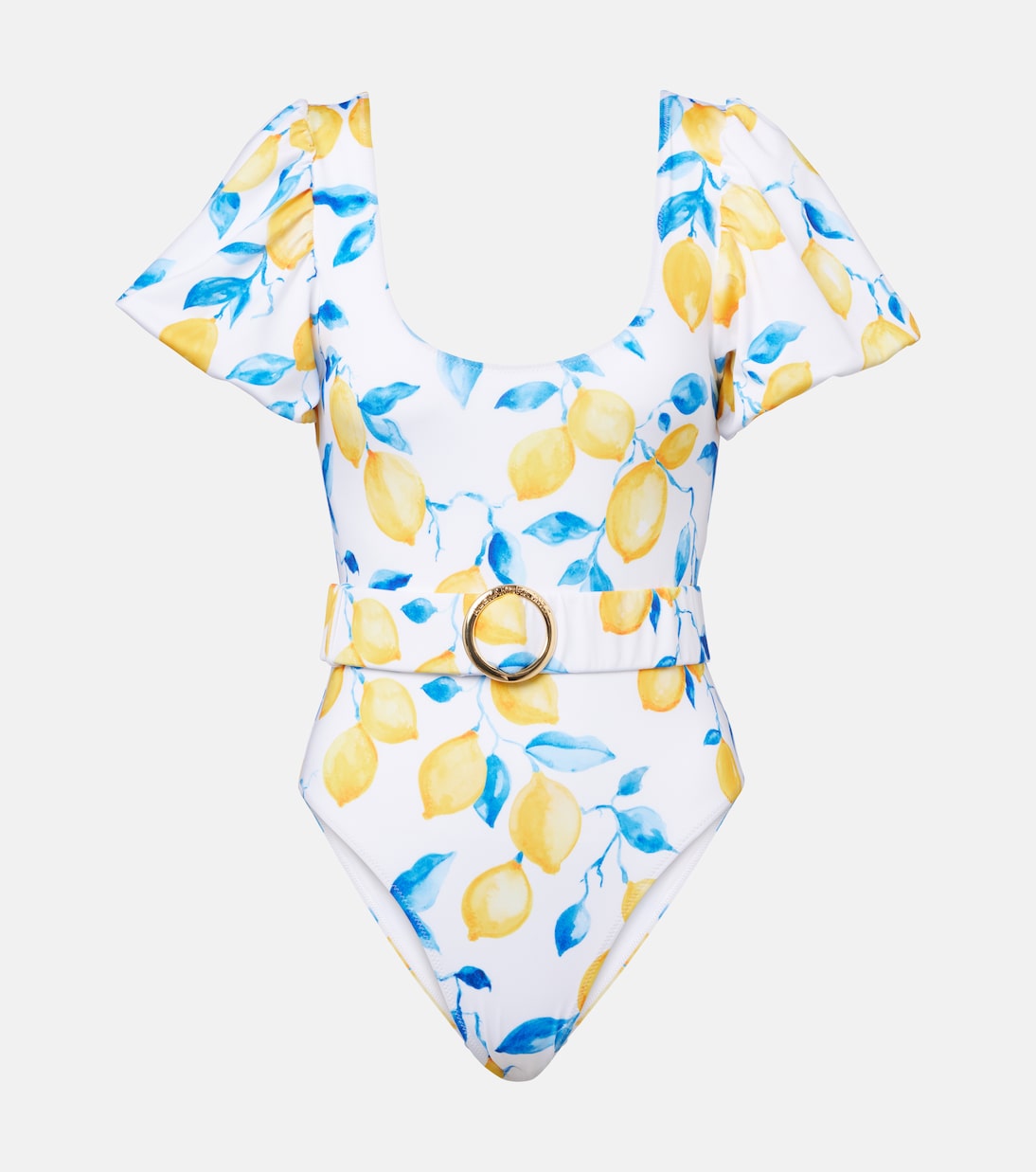 Jeanie belted printed swimsuit | Alexandra Miro