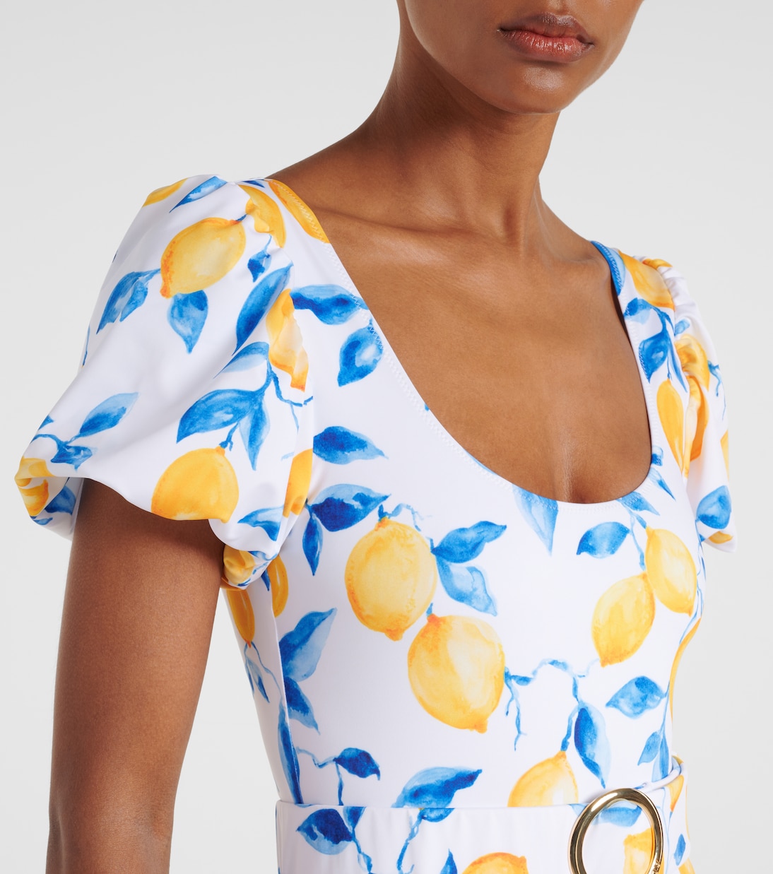 Jeanie belted printed swimsuit | Alexandra Miro