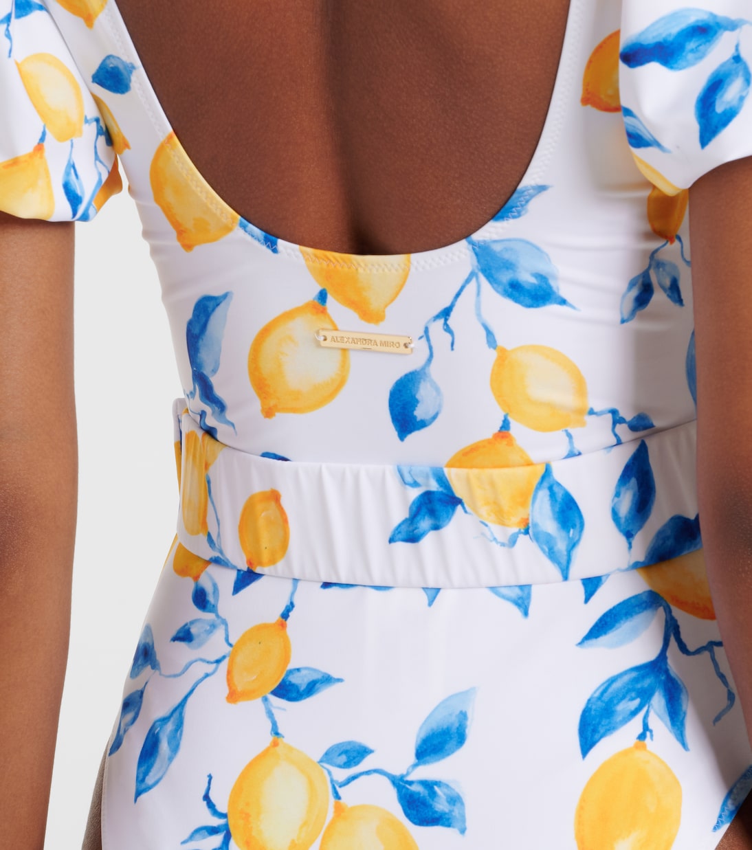 Jeanie belted printed swimsuit | Alexandra Miro