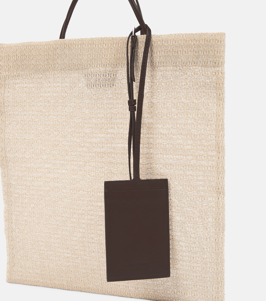 Barn leather-trimmed tote bag | The Row