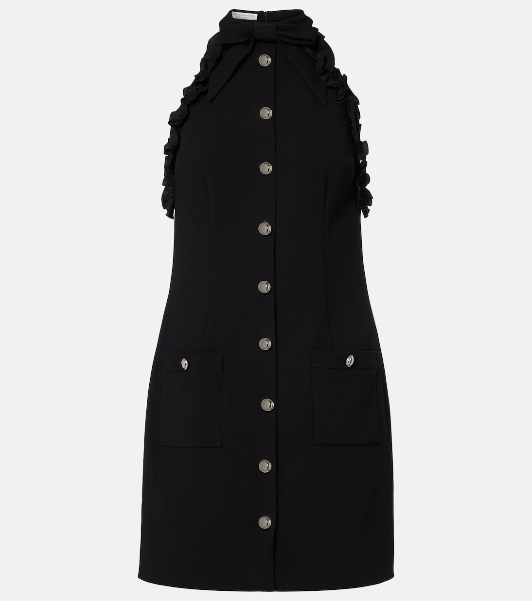 Bow-detail wool-blend crêpe minidress | Alessandra Rich