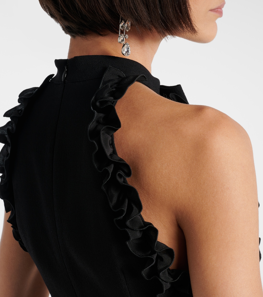 Bow-detail wool-blend crêpe minidress | Alessandra Rich