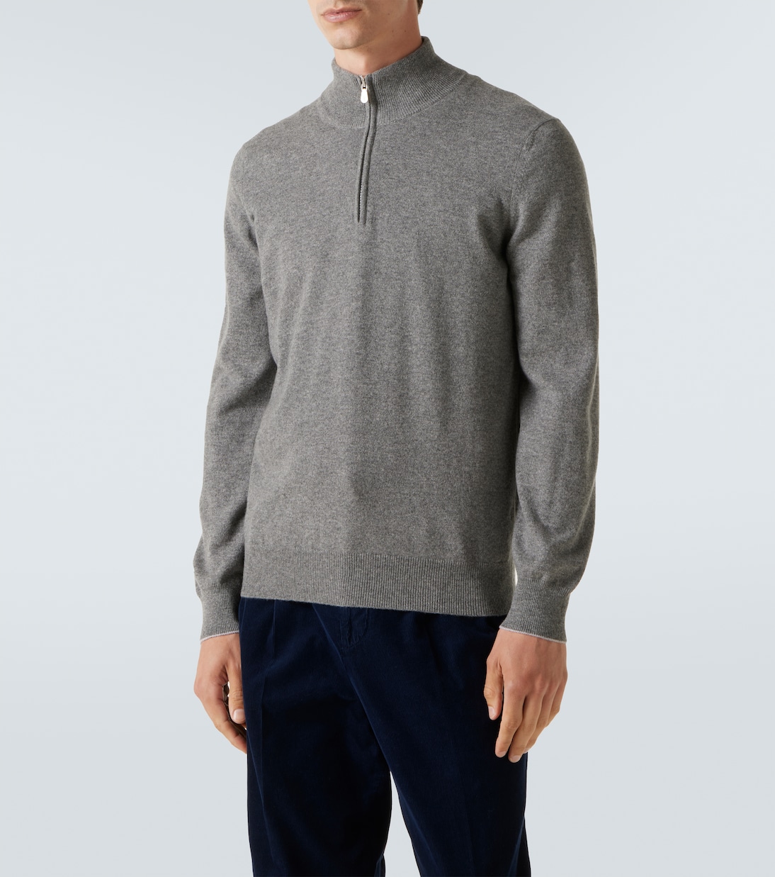 Cashmere half-zip sweater | Brunello Cucinelli