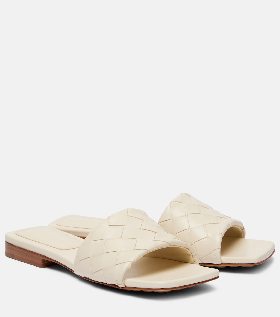 Parco Intrecciato leather slides | Bottega Veneta