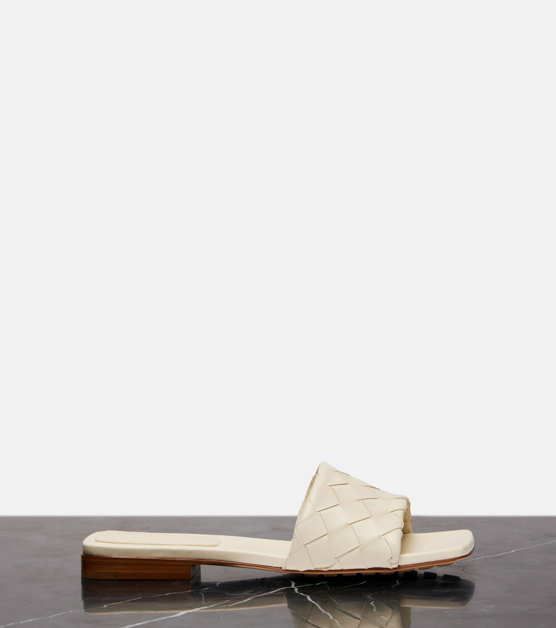 Parco Intrecciato leather slides | Bottega Veneta