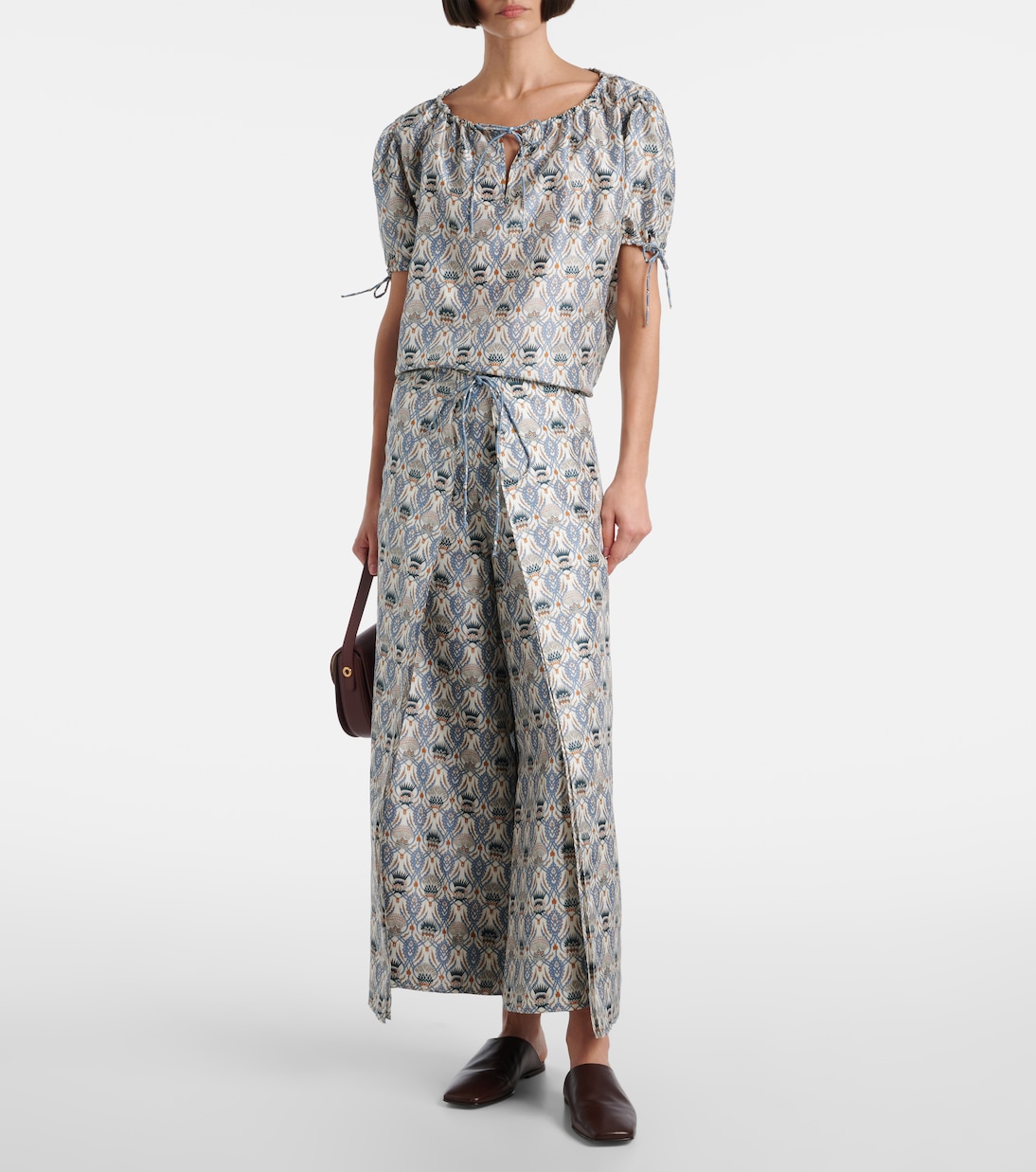 Maynard silk shantung wide-leg pants | Loro Piana