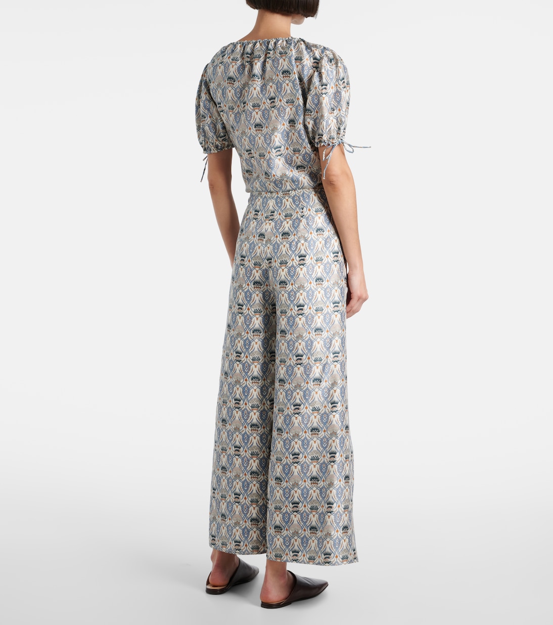 Maynard silk shantung wide-leg pants | Loro Piana
