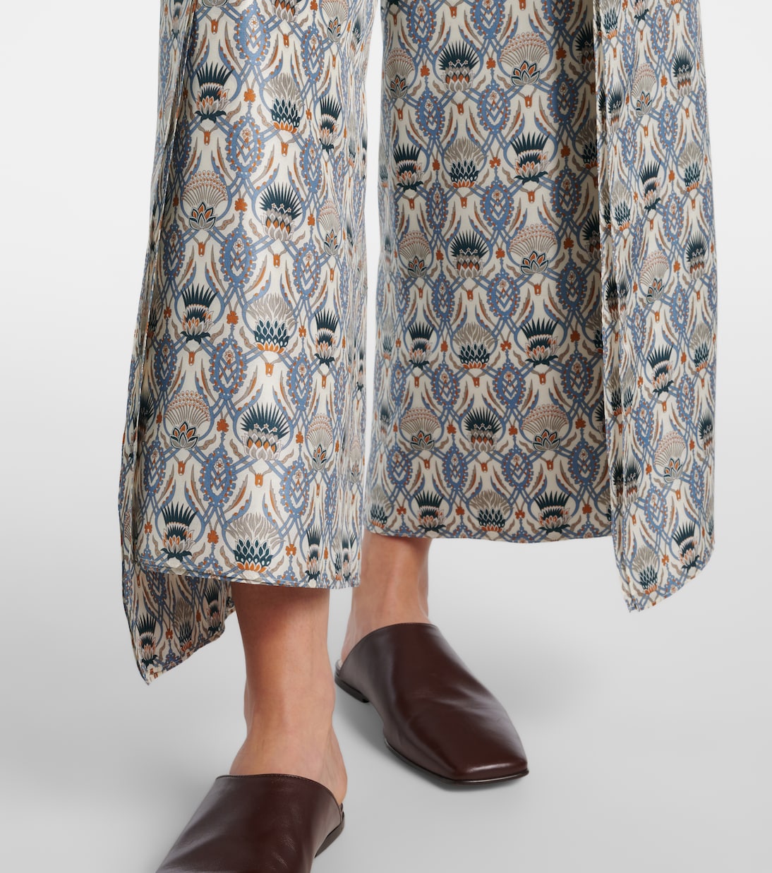 Maynard silk shantung wide-leg pants | Loro Piana