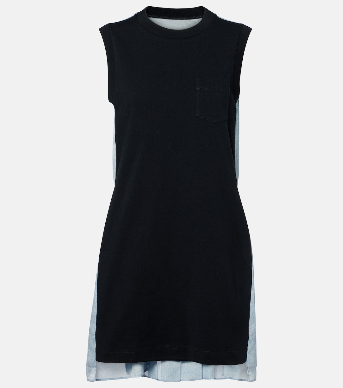 Vestido corto de jersey de algodón | Sacai