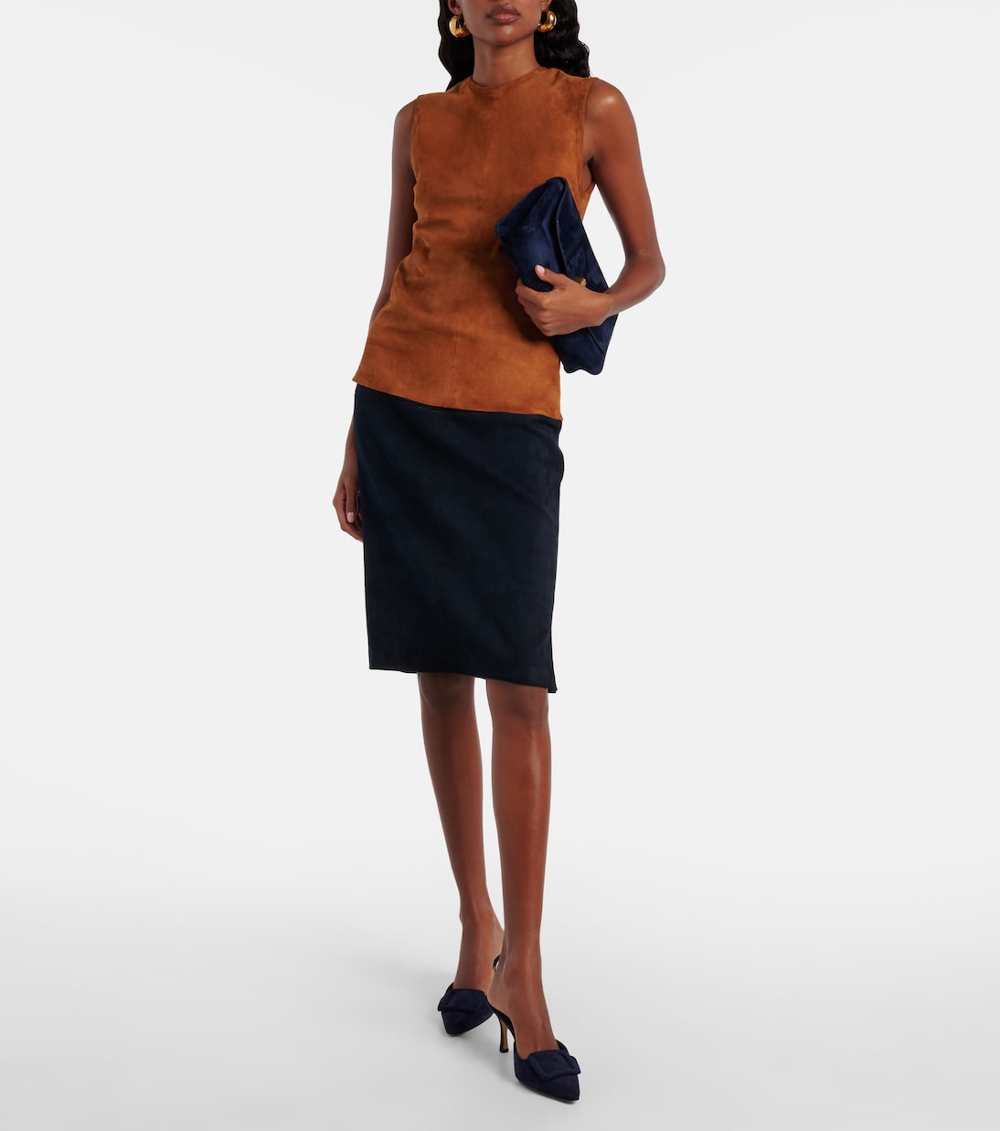 Gin suede pencil skirt | Stouls