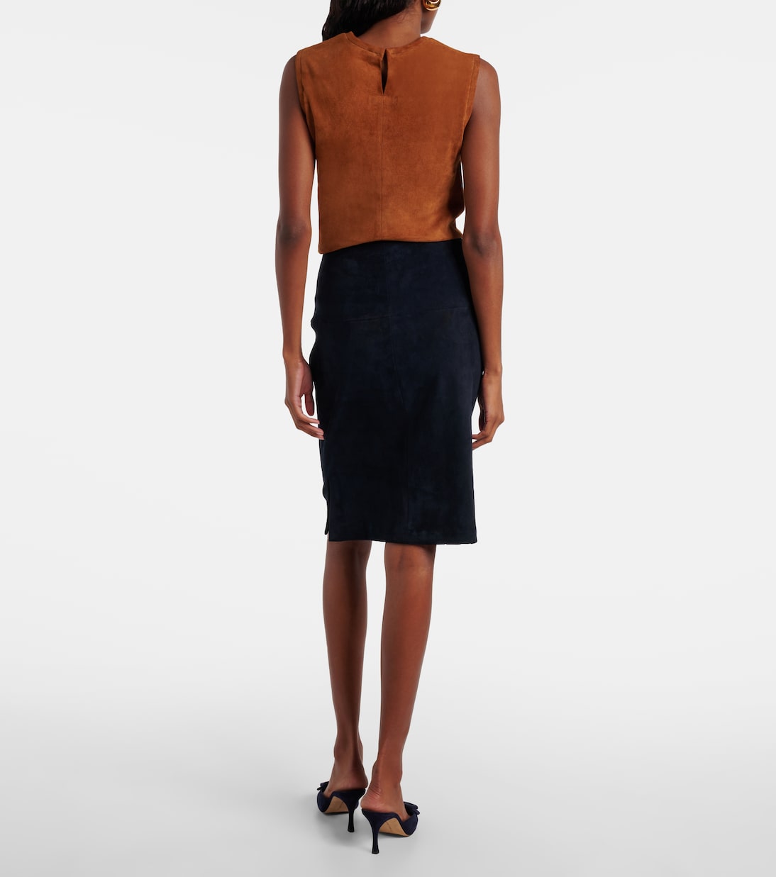 Gin suede pencil skirt | Stouls