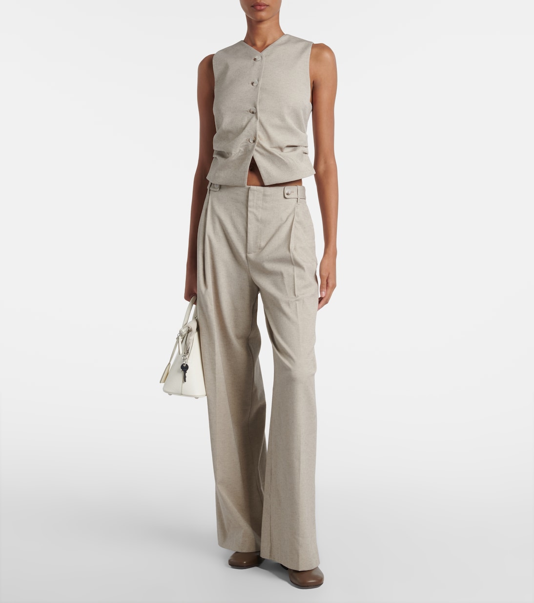 Leone high-rise wide-leg pants  | SIR
