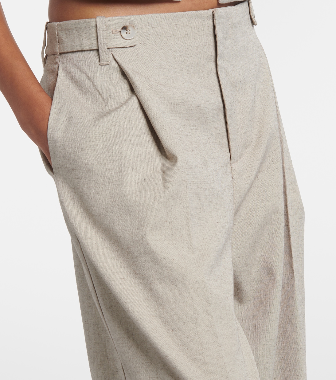 Leone high-rise wide-leg pants  | SIR