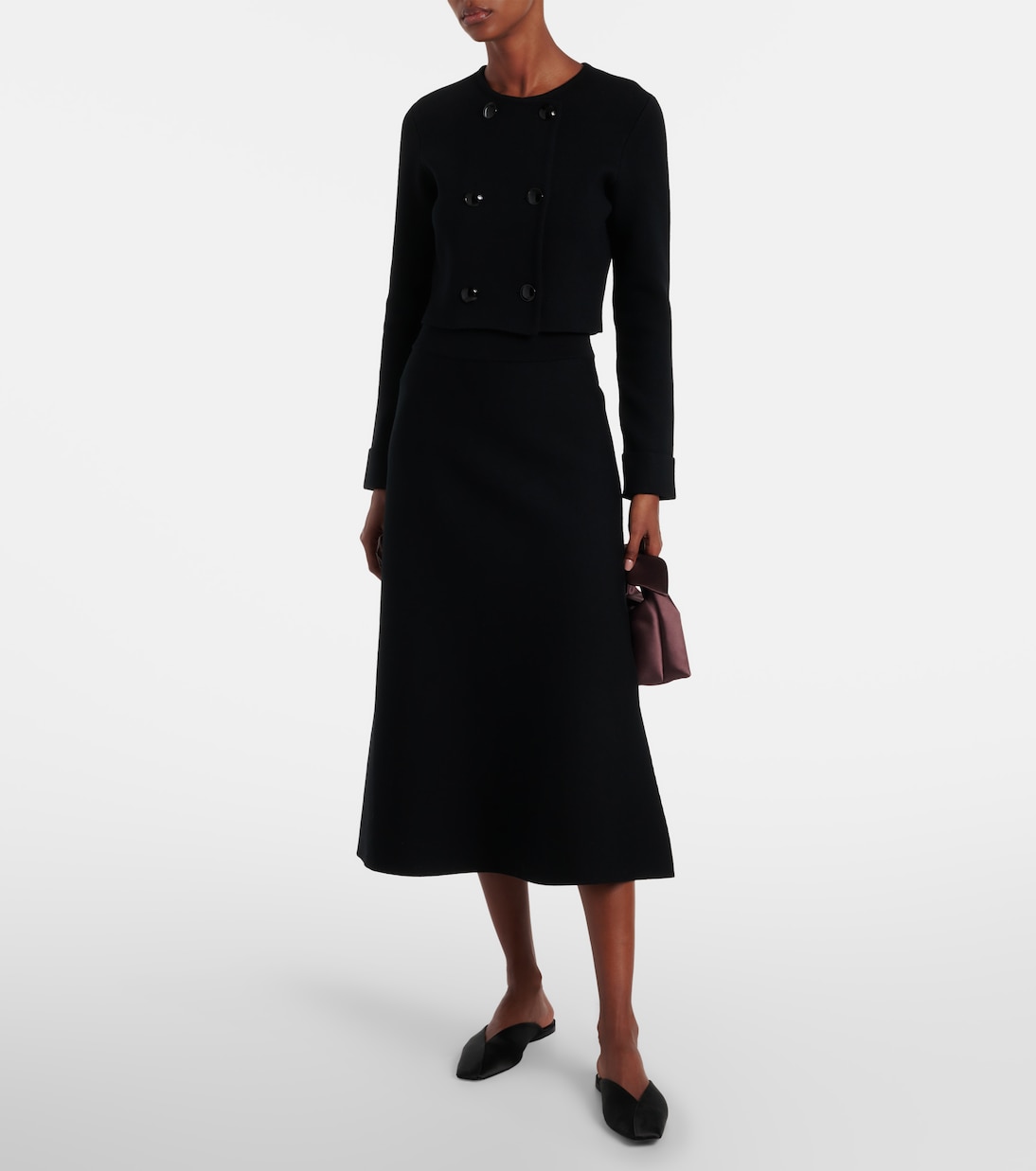 Sharp Ambition wool-blend midi skirt | Dorothee Schumacher
