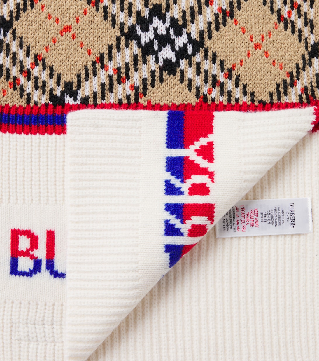 Burberry Check wool scarf | Burberry Kids