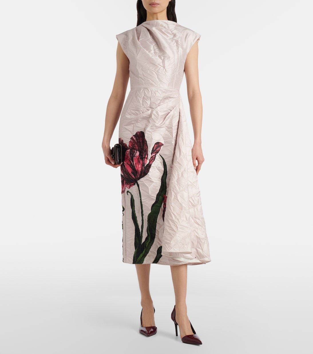 Bedrucktes Midikleid aus Satin | Erdem