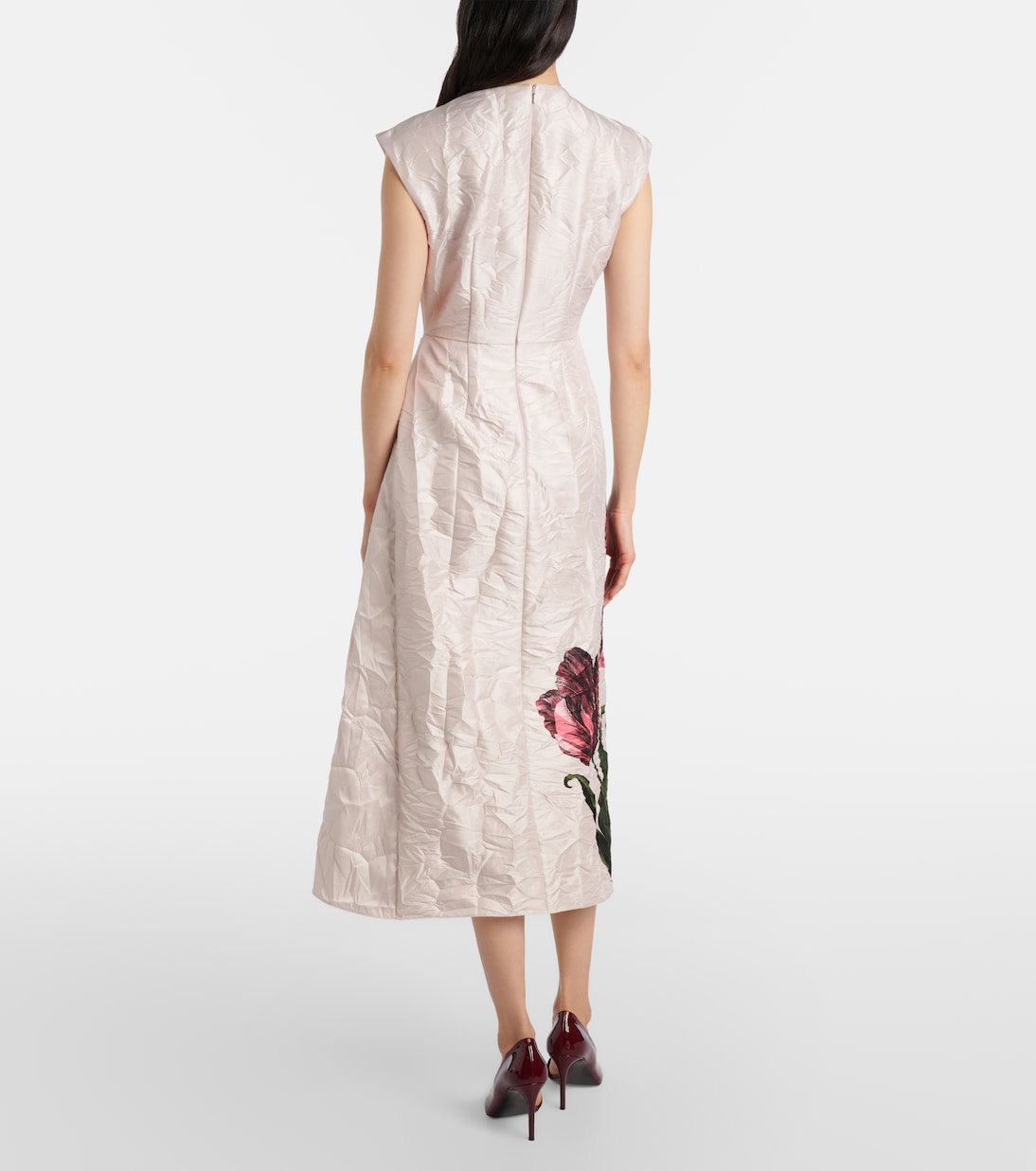 Bedrucktes Midikleid aus Satin | Erdem