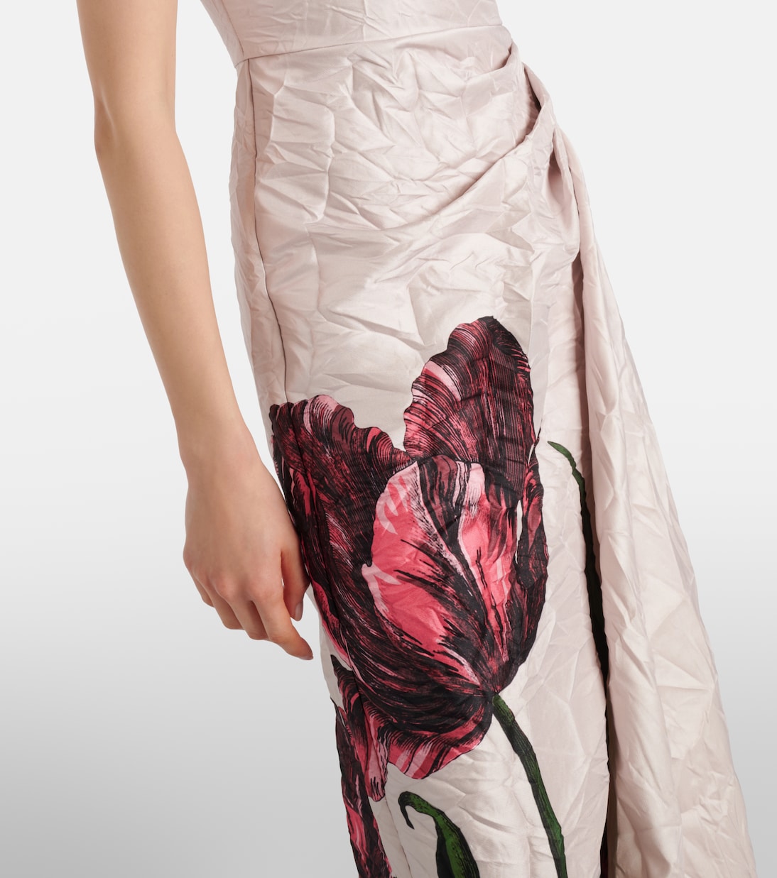 Bedrucktes Midikleid aus Satin | Erdem