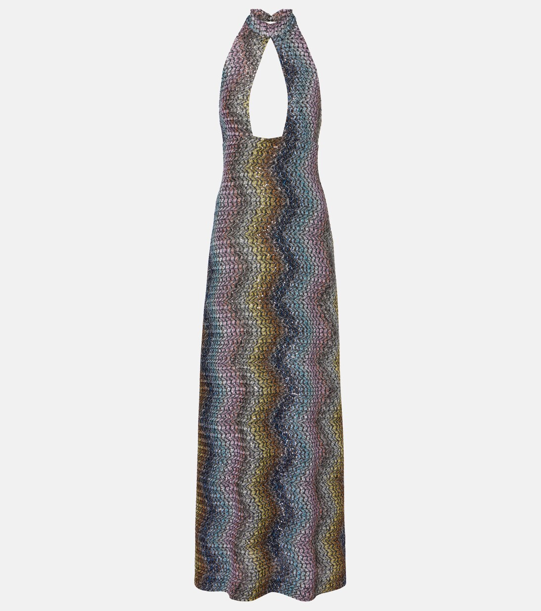 Vestido de fiesta de lamé con aberturas y lentejuelas | Missoni