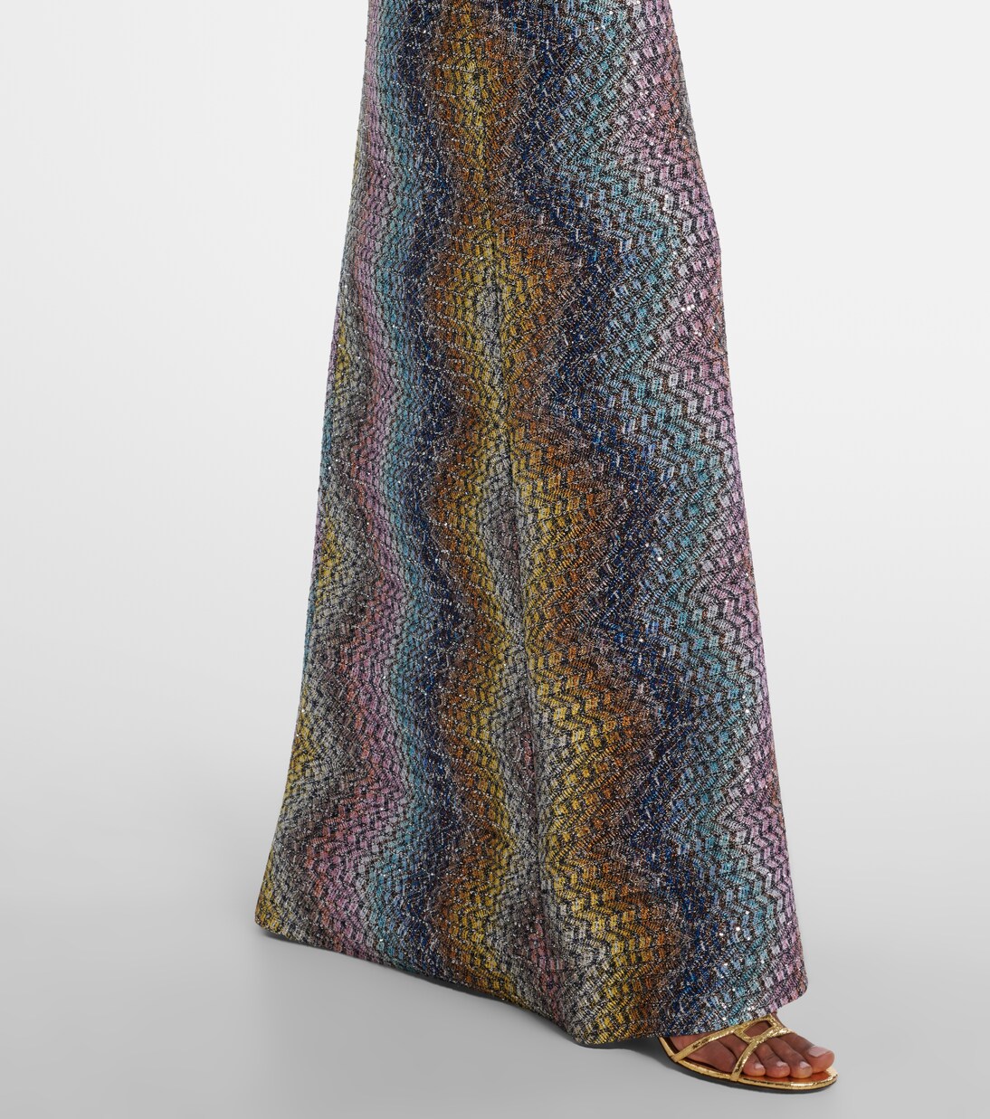 Vestido de fiesta de lamé con aberturas y lentejuelas | Missoni