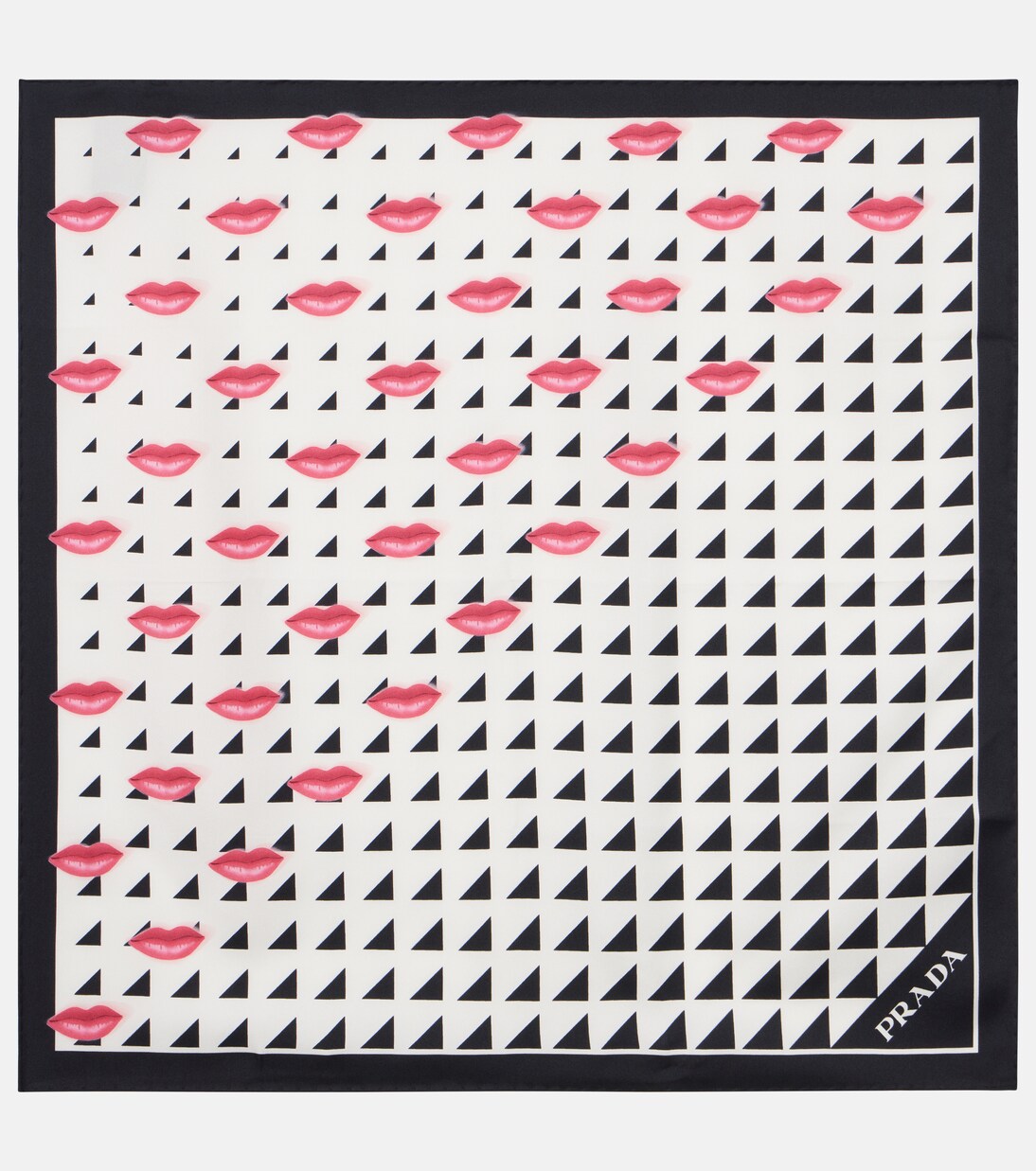 Printed silk twill scarf | Prada