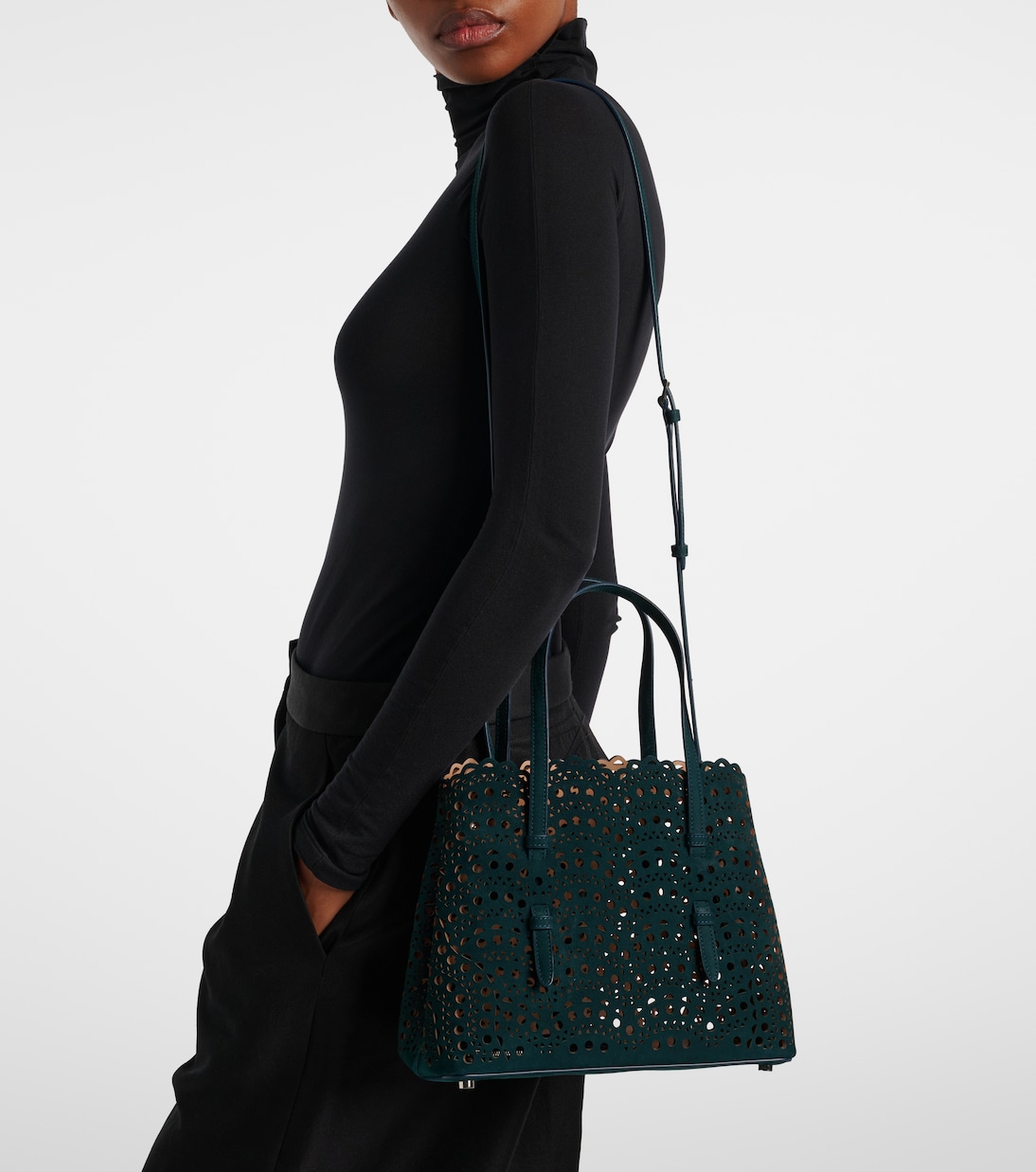 Le Mina 25 Vienne Wave leather tote bag | Alaïa