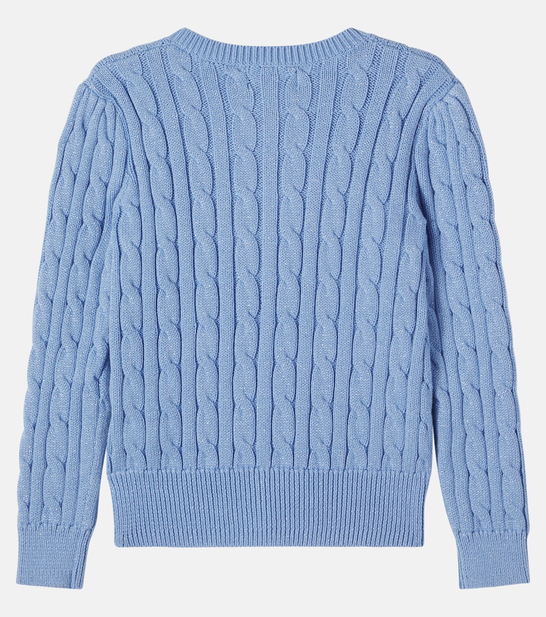 Cable-knit cotton-blend cardigan | Polo Ralph Lauren Kids