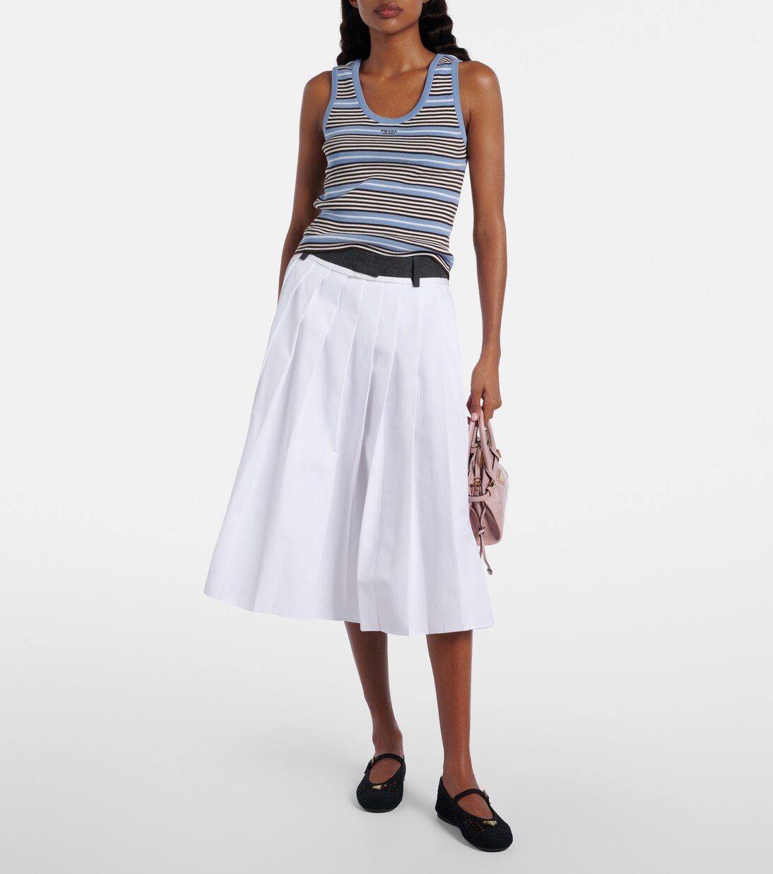 Bailarinas Mary Jane de croché de algodón | Prada