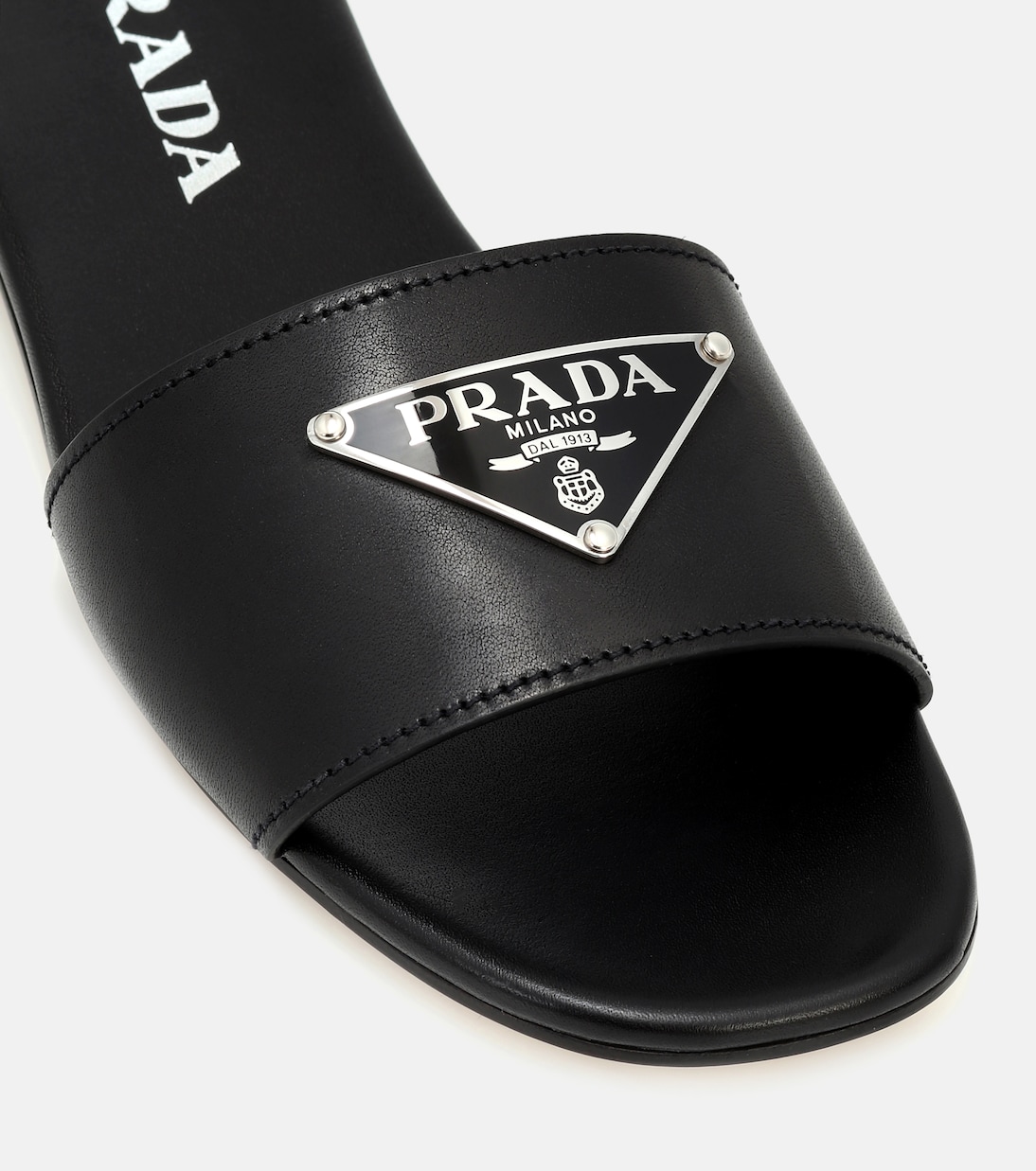 Leather slides | Prada