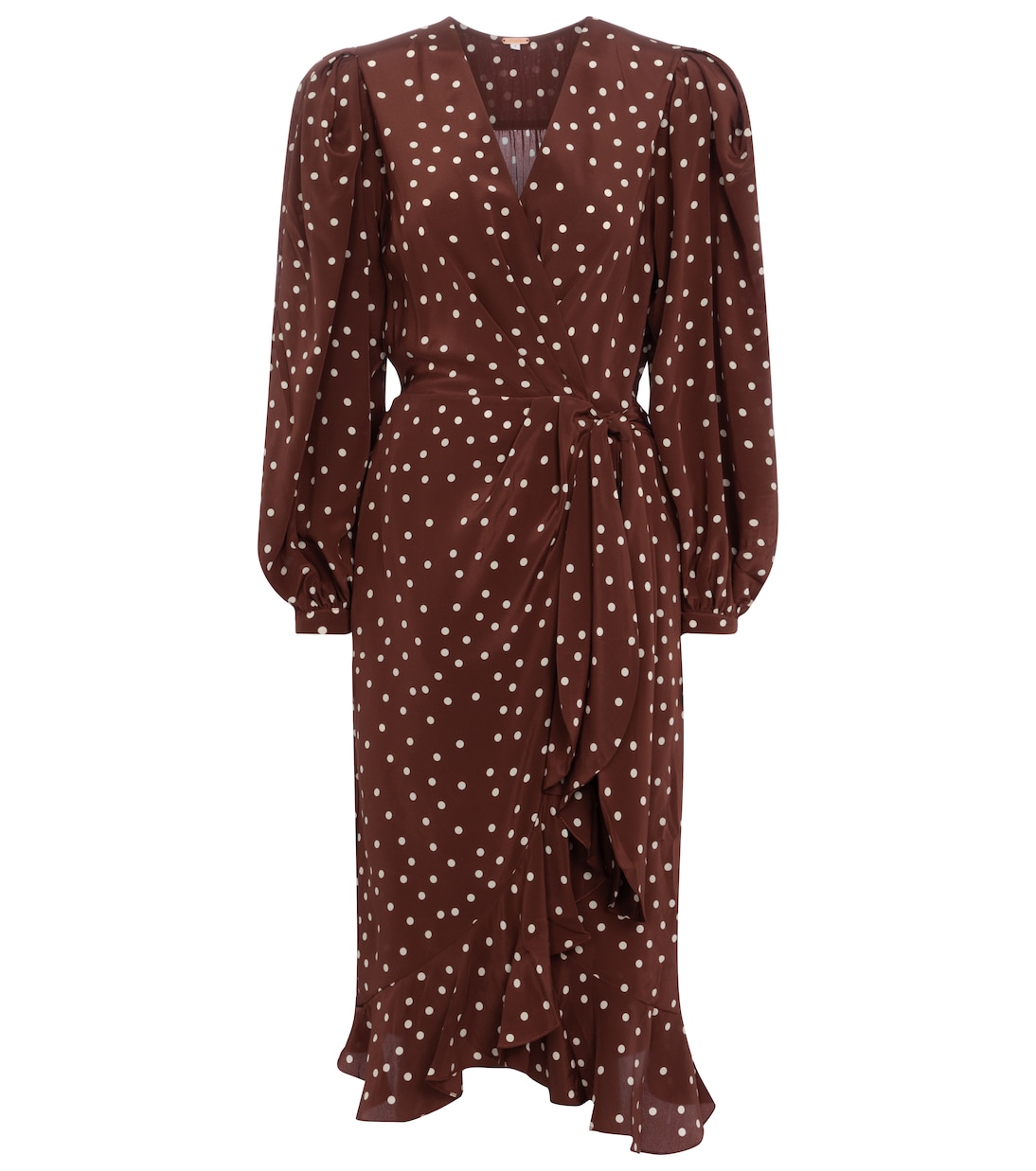Geography Of Life polka-dot crêpe wrap dress | Johanna Ortiz