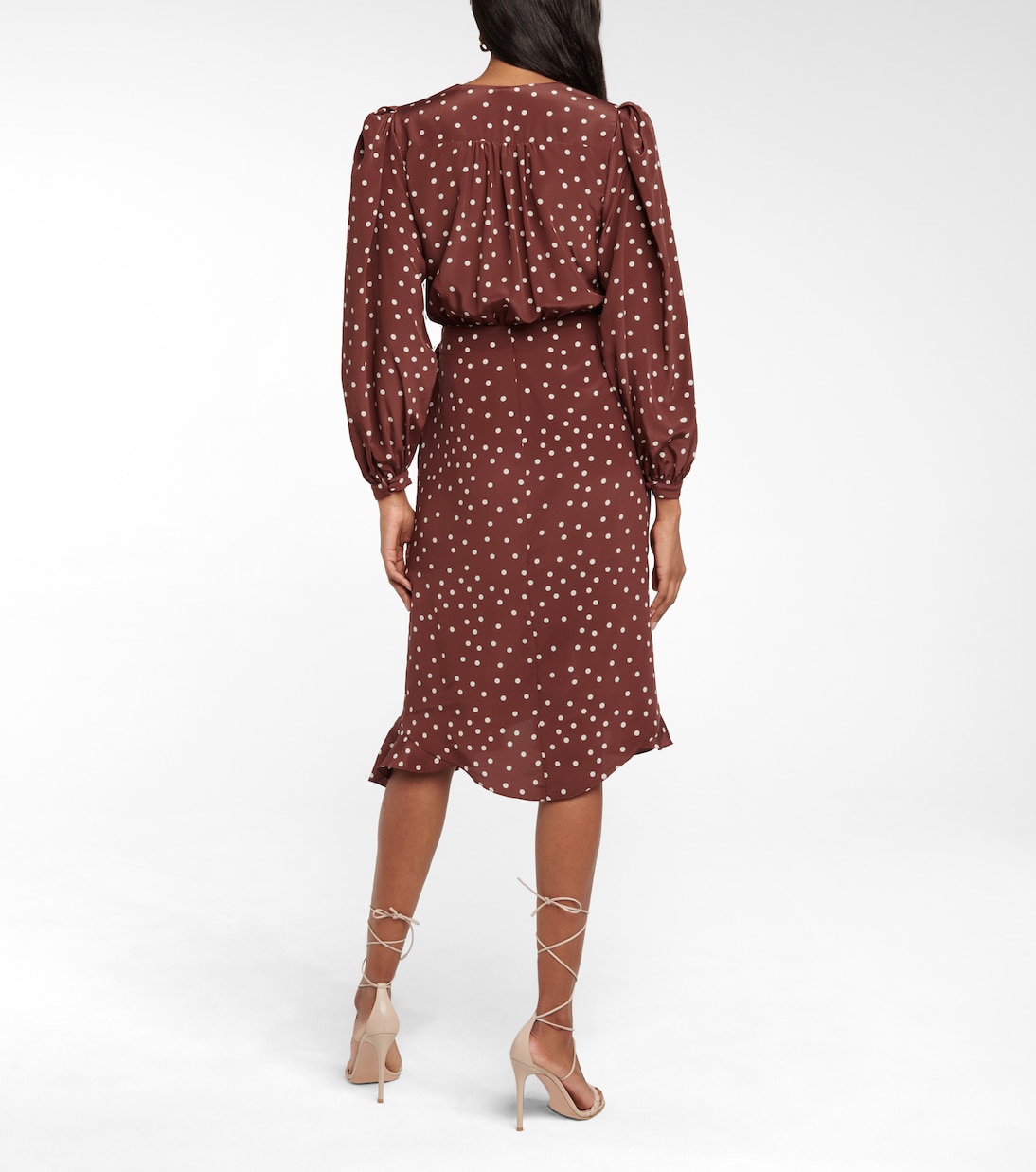 Geography Of Life polka-dot crêpe wrap dress | Johanna Ortiz
