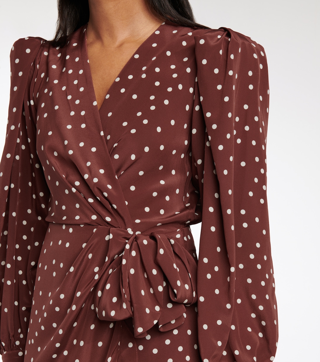 Geography Of Life polka-dot crêpe wrap dress | Johanna Ortiz