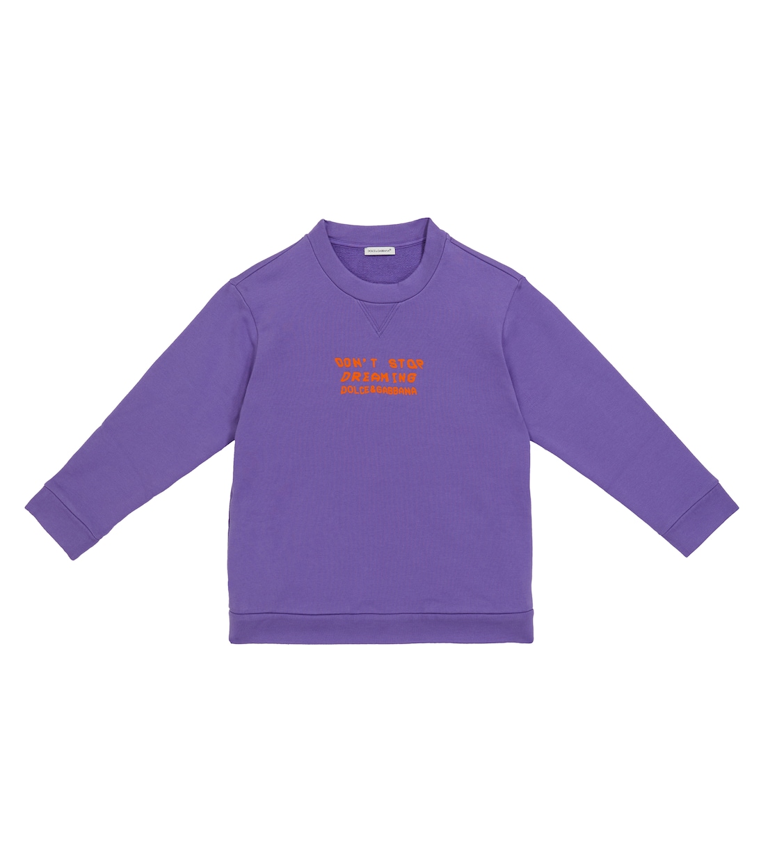Felpa in cotone con stampa | Dolce&Gabbana Kids