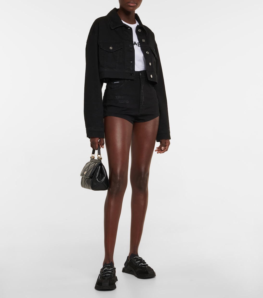 High-rise denim shorts | Dolce&Gabbana
