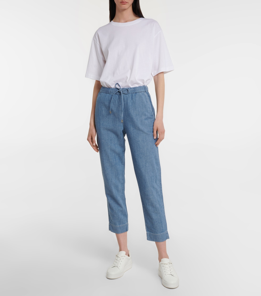Leisure - Pantaloni cropped in cotone e lino | Max Mara