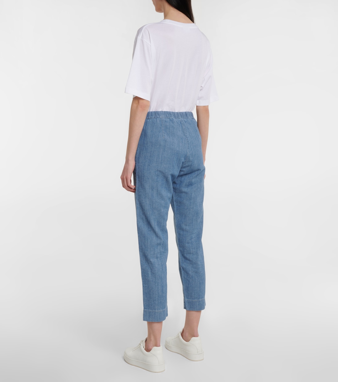 Leisure - Pantaloni cropped in cotone e lino | Max Mara