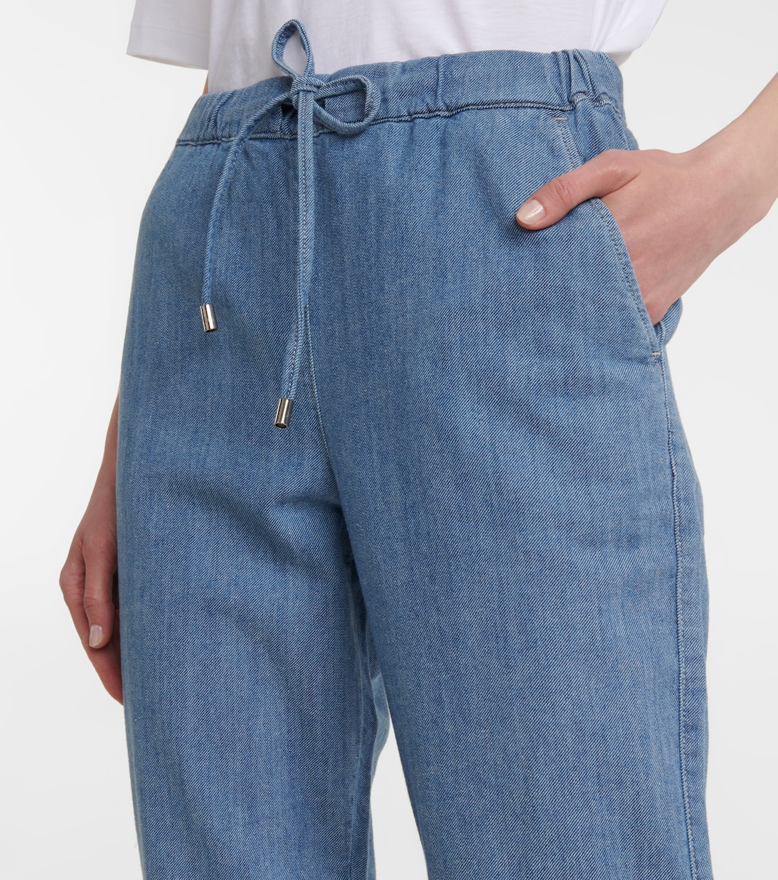 Leisure - Pantaloni cropped in cotone e lino | Max Mara